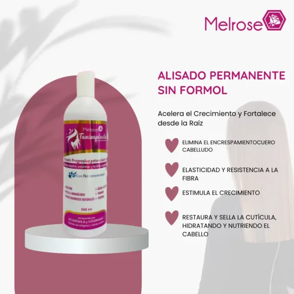 Resultado del alisado permanente sin formol: cabello liso, brillante y saludable