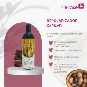 Repolarizador capilar orgánico para restaurar el brillo natural del cabello