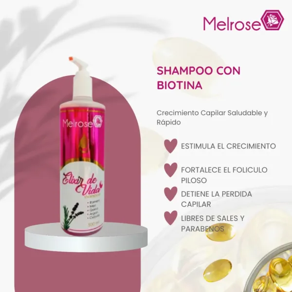 Shampoo con biotina para fortalecer el cabello