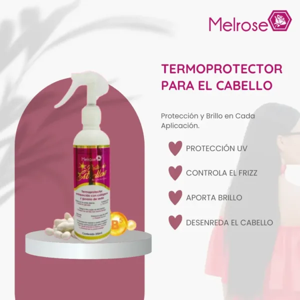 Termoprotector capilar para proteger el cabello del calor de herramientas de styling