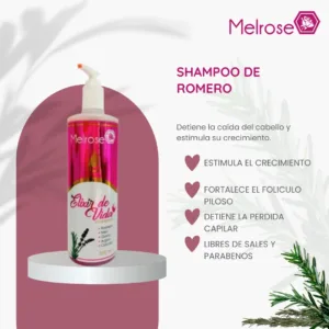 Shampoo de romero para estimular el crecimiento del cabello y fortalecer el cuero cabelludo