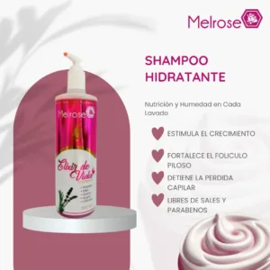 Shampoo hidratante para cabello seco y dañado