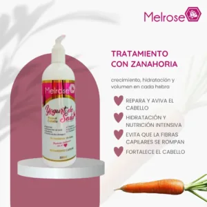 Tratamiento capilar natural con zanahoria para cabello dañado y sin brillo